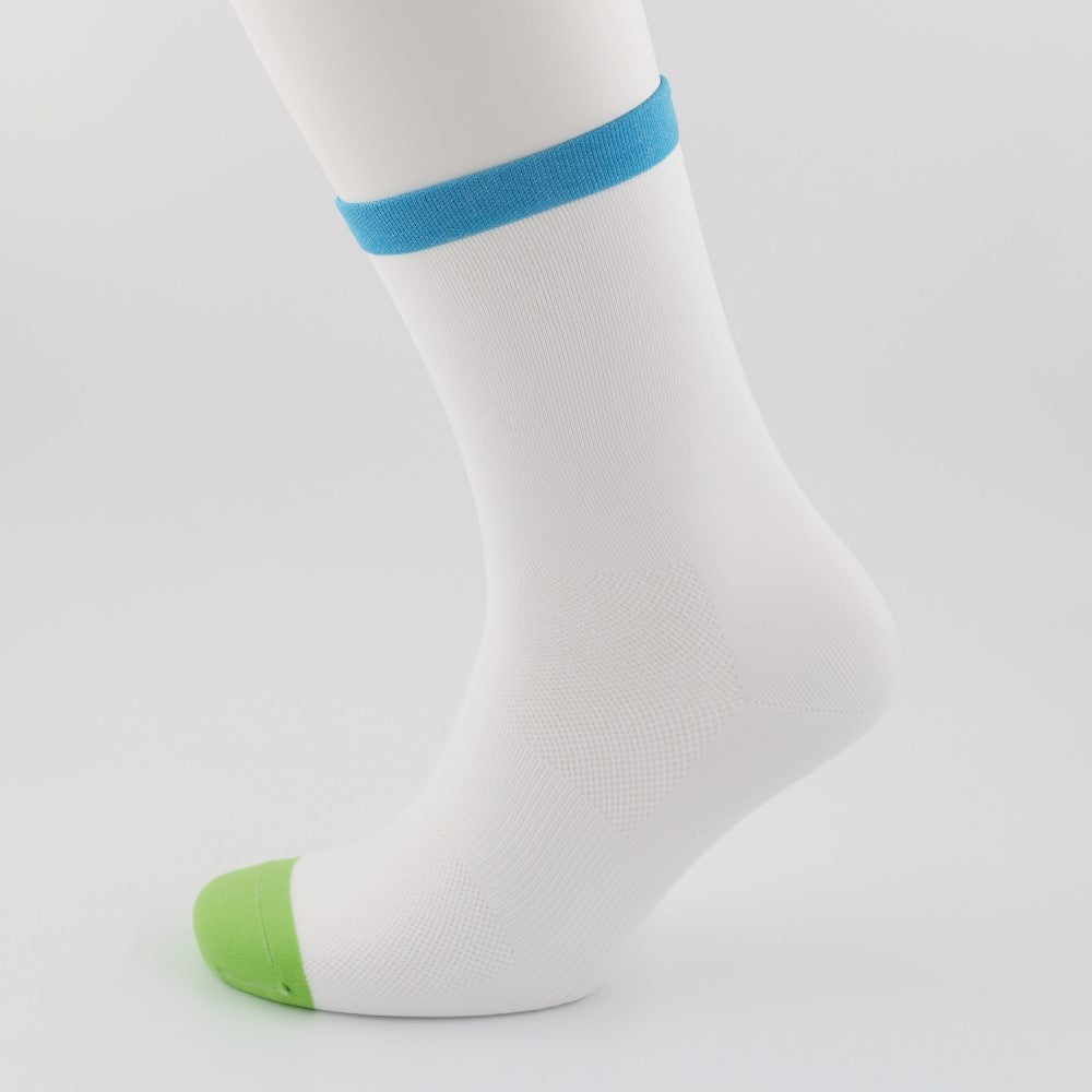 Veto Cycling 1.0 Team Blue - white cycling sock with a blue cuff