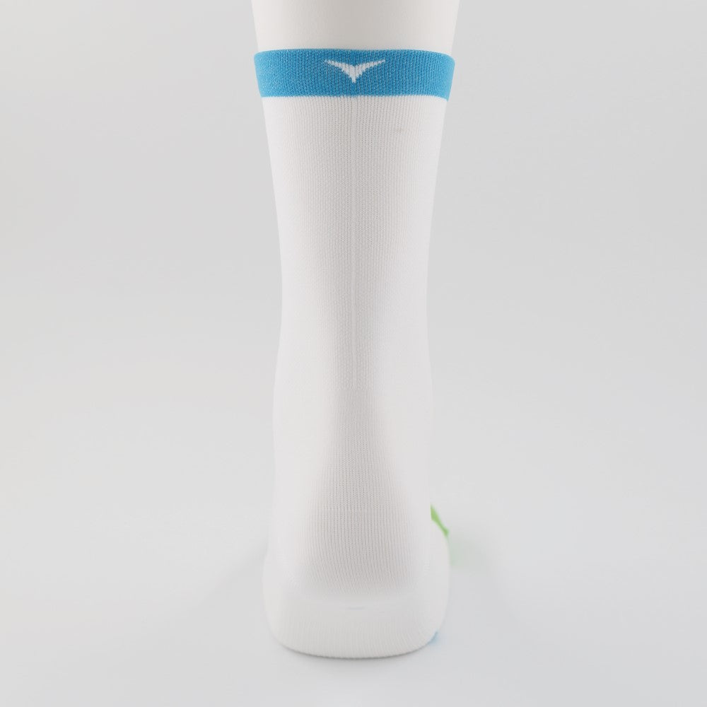 Veto Cycling 1.0 Team Blue - white cycling sock with a blue cuff